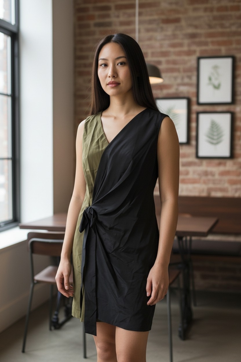 Robert Rodriguez Collection size 0 women’s faux wrap silk dress NWT