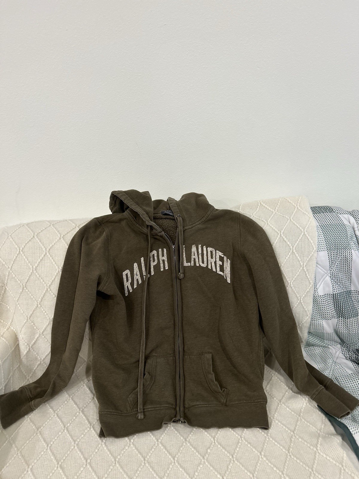 Polo Jeans Company Ralph Lauren Green Full Zip Hooded Hoodie Kids L/G