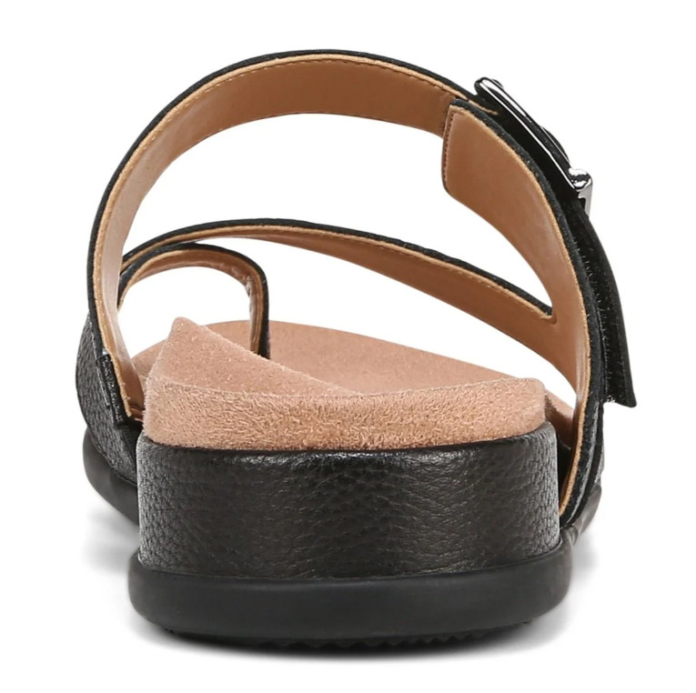Hot Deal Vionic Carmela Strappy Slide Sandal, Tan Leather