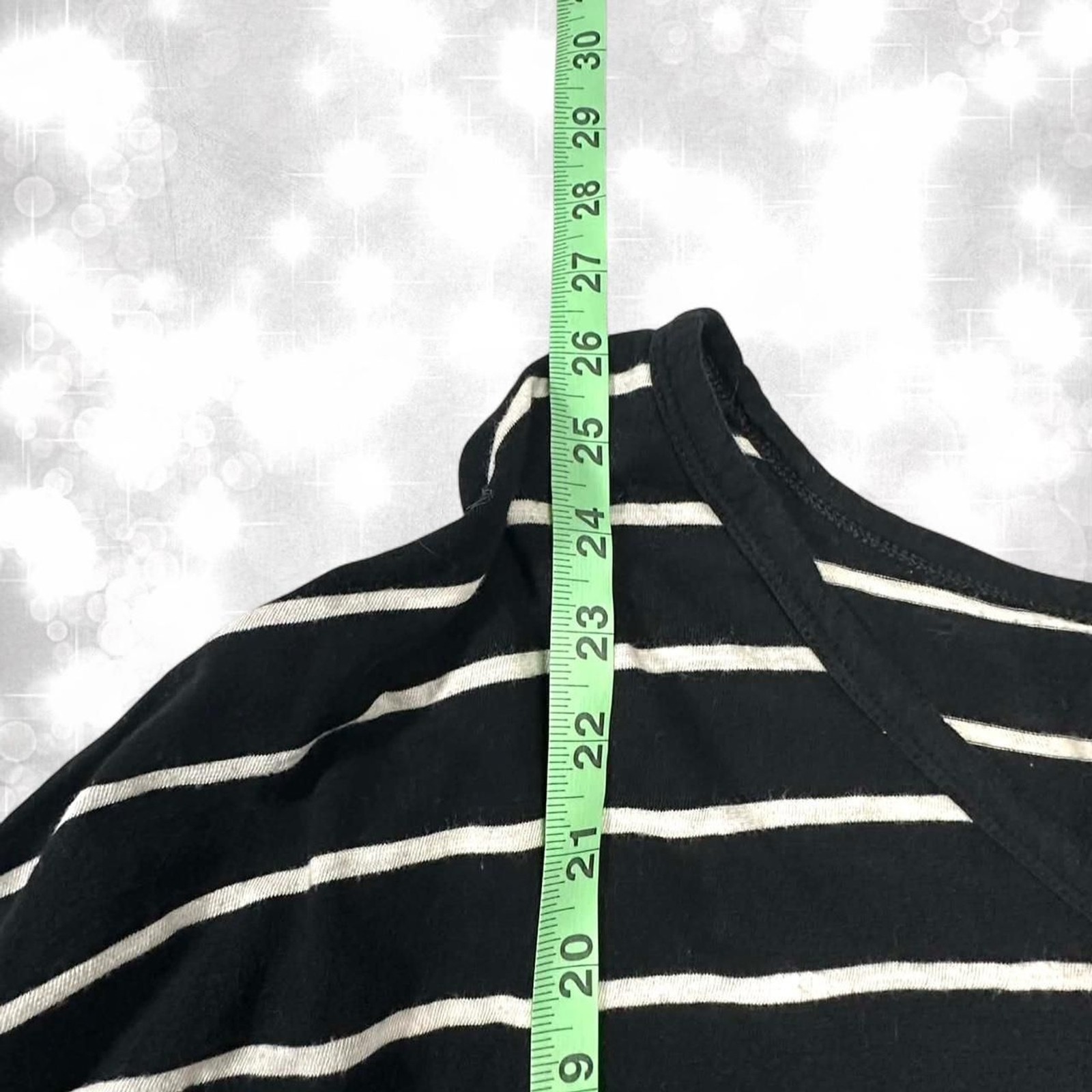Grunge style y2k black and white long sleeve striped top