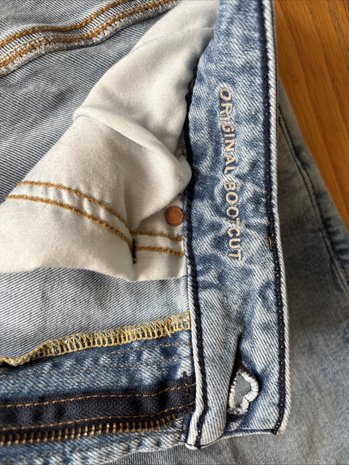 American Eagle Airflex+ Stretch Men’s Original Straight Jeans Medium Wash 34×32