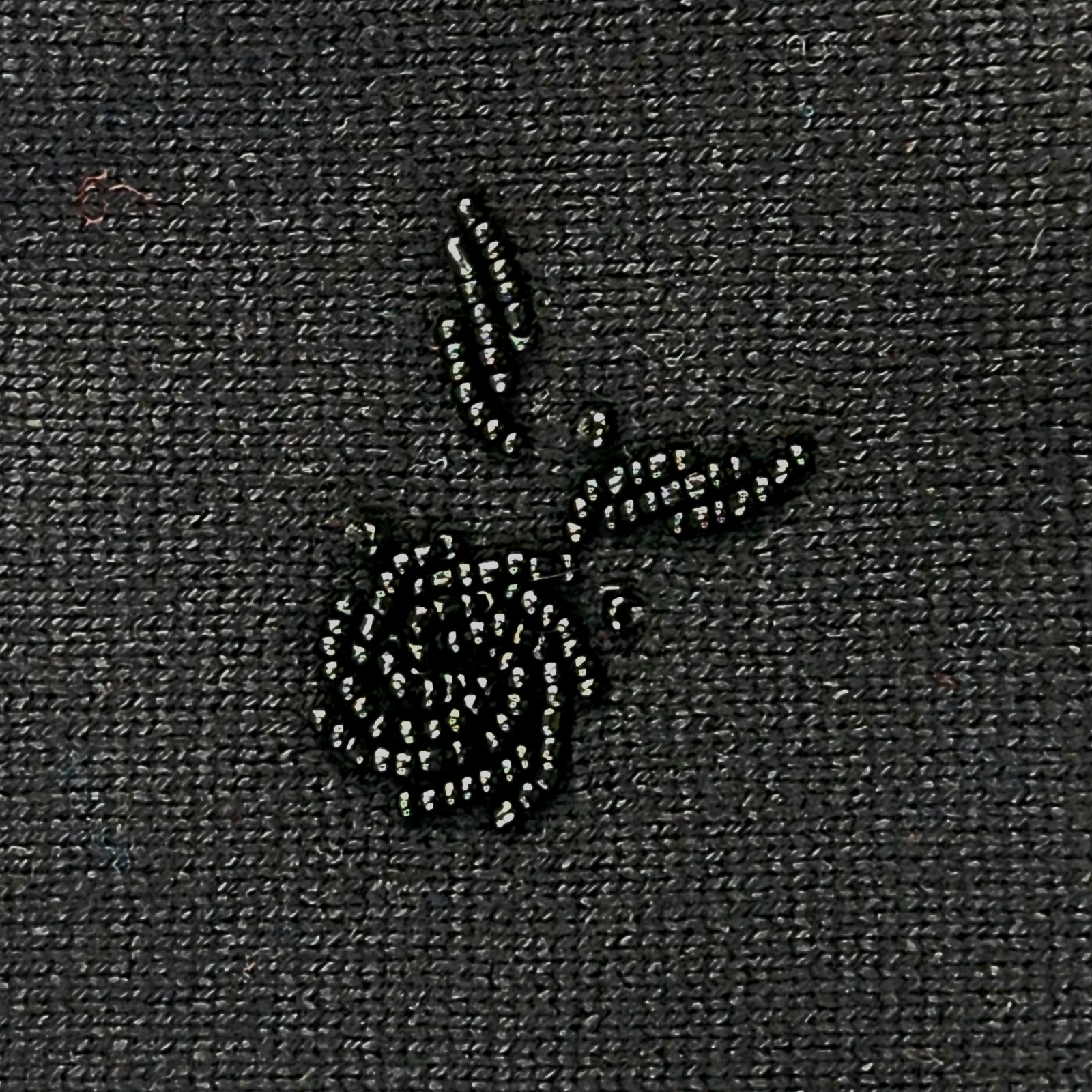 TALBOTS Sz S Black Floral Beaded Soft SILK CASHMERE Button Cardigan Sweater NWOT