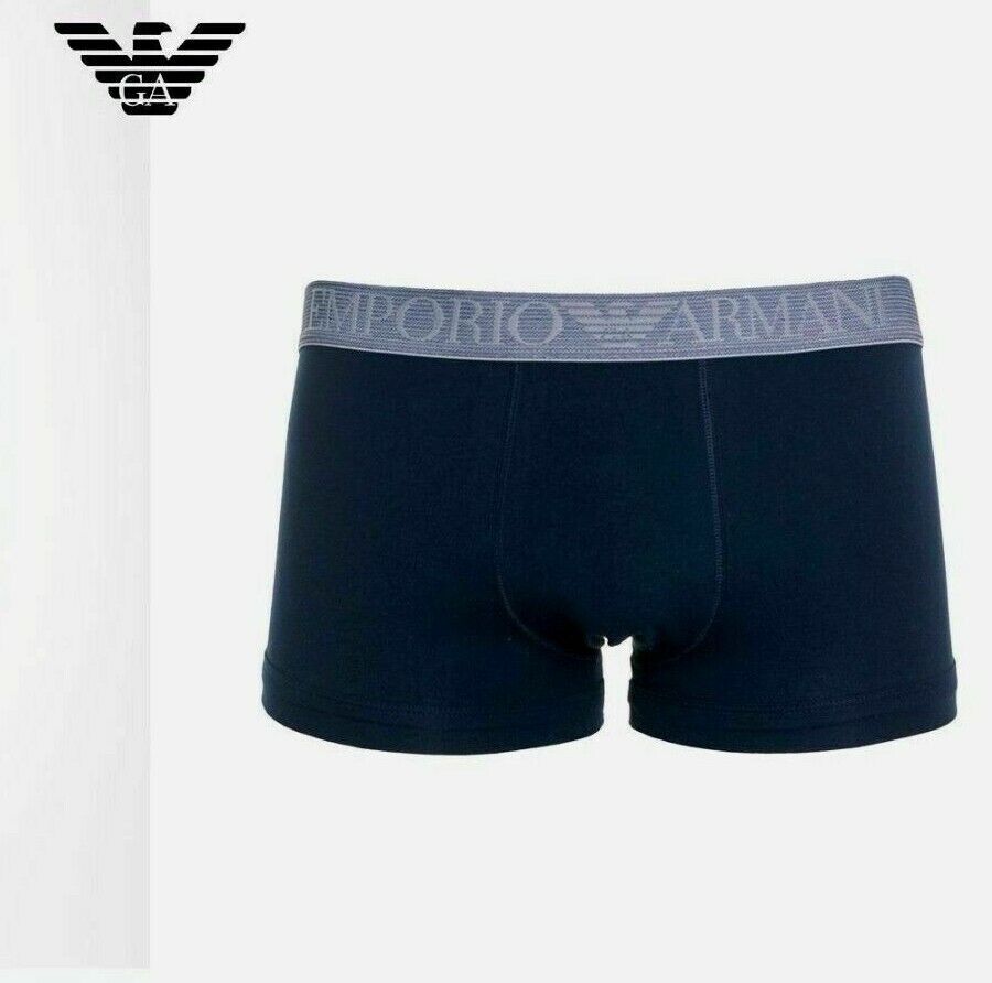 EMPORIO ARMANI LOGO BAND TRUNK Boxer Shorts Cotton Blend New