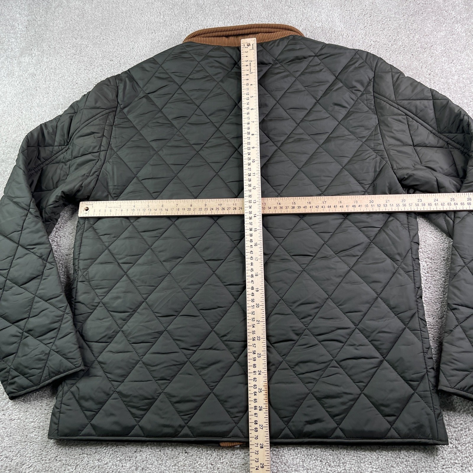 NEW 7Diamonds Rushmore Quilted Jacket Mens Large Grey Corduroy Collar Barn Chore