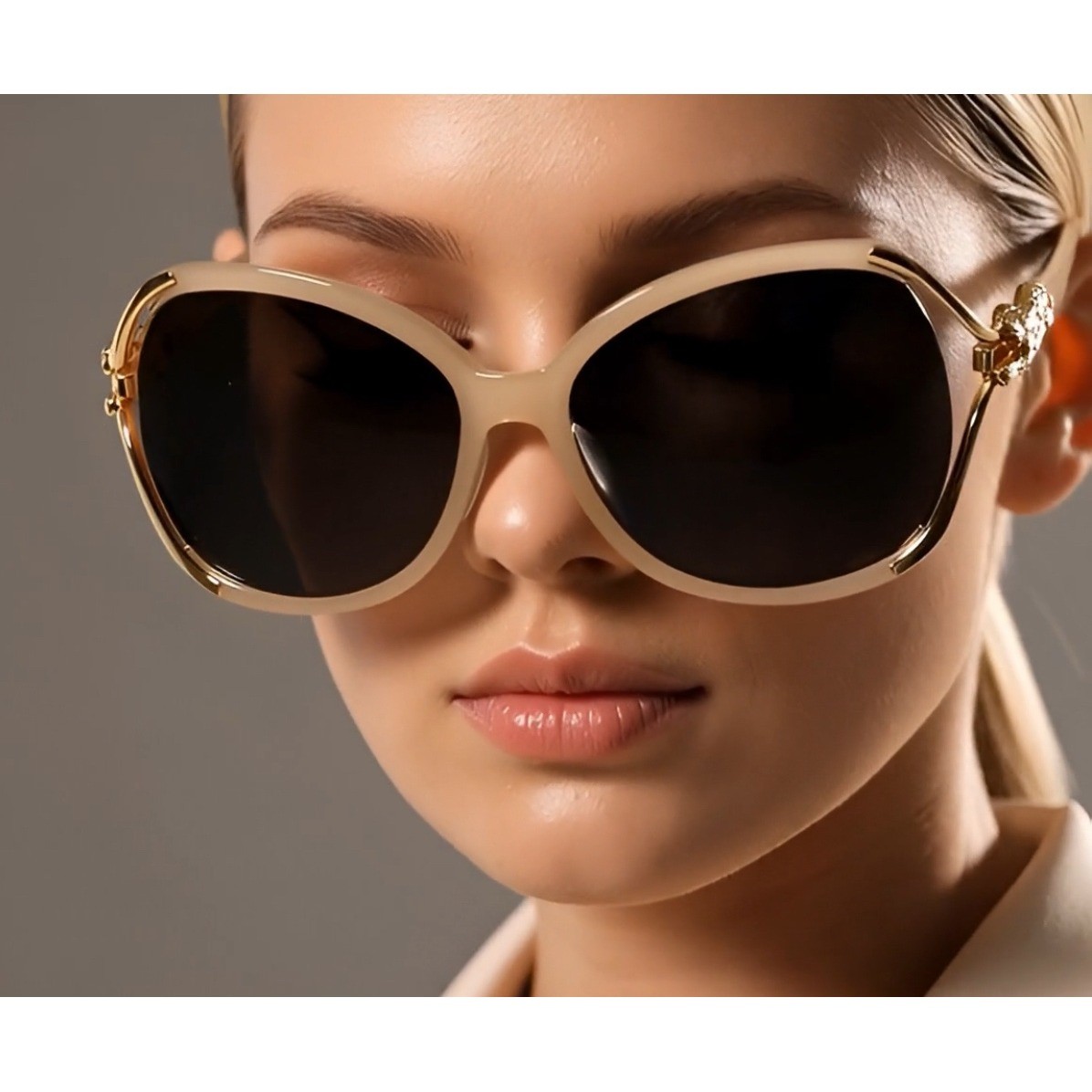 Womens Designer Inspired Sunglasses, Leopard Embellished Frame UV400 Unique New