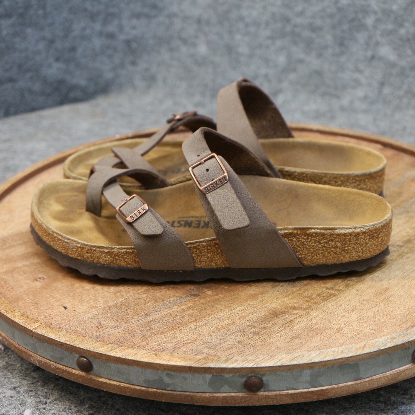 Birkenstock Womens Mayari Birkibuc Mocha Brown Sandals Slide Size 37 US 6 Reg.