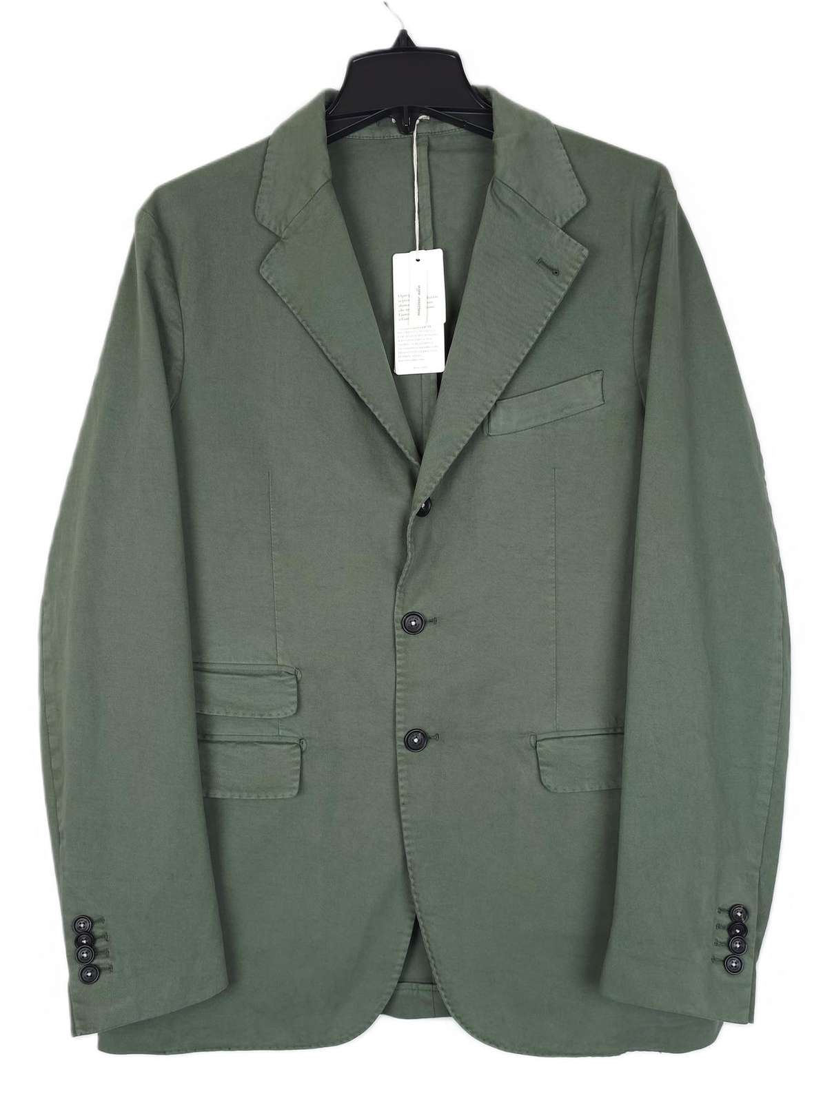 Massimo Alba Mens Classic Fit Suit Jacket 42R US / 52 IT Green Garment Dyed NWT