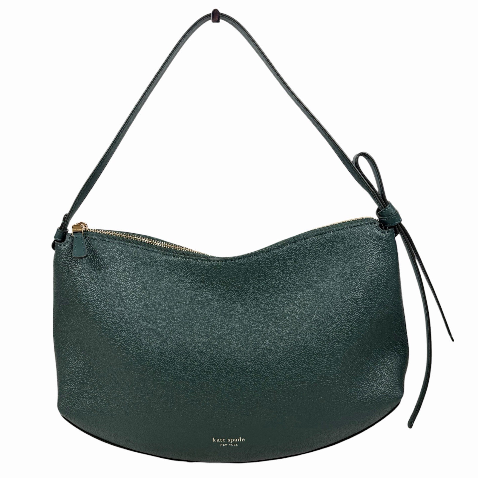 Kate Spade Loop Large Shoulder Bag Pebble Leather Midnight Green Women