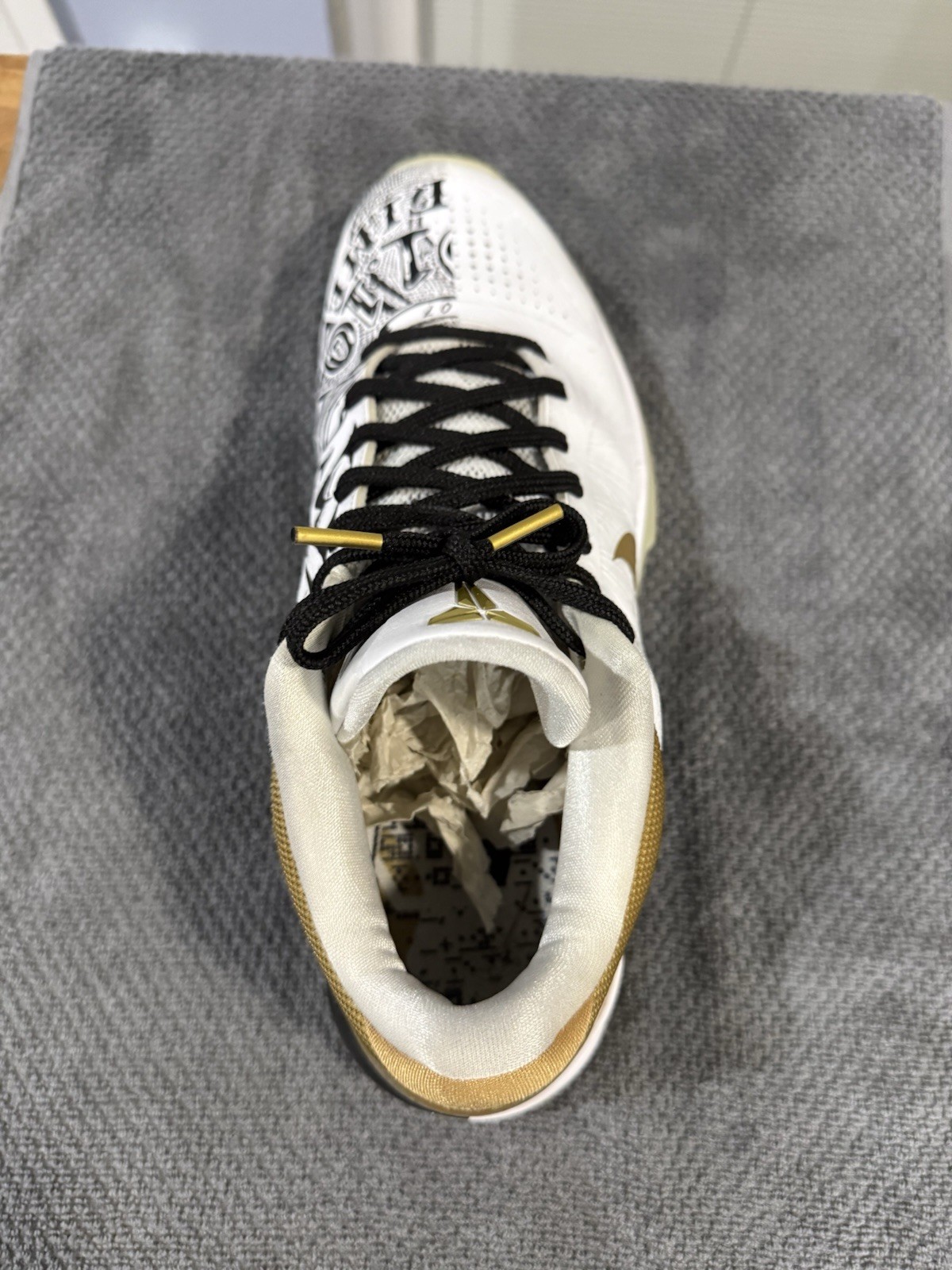 Nike Zoom Kobe 5 Protro Big Stage White/Metallic Gold/Black CT8014-100 2020