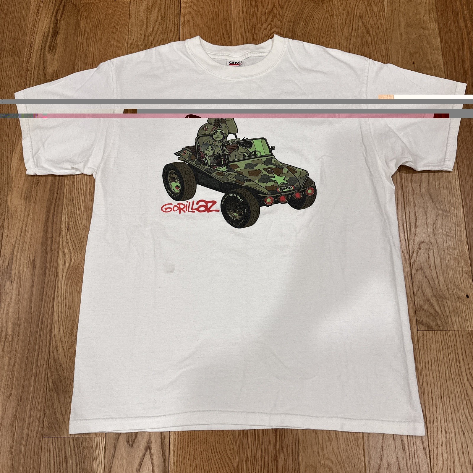Vtg Gorillaz T Shirt Sz L Self Titled Album 2001 Geep Alternative Rap Band Tee