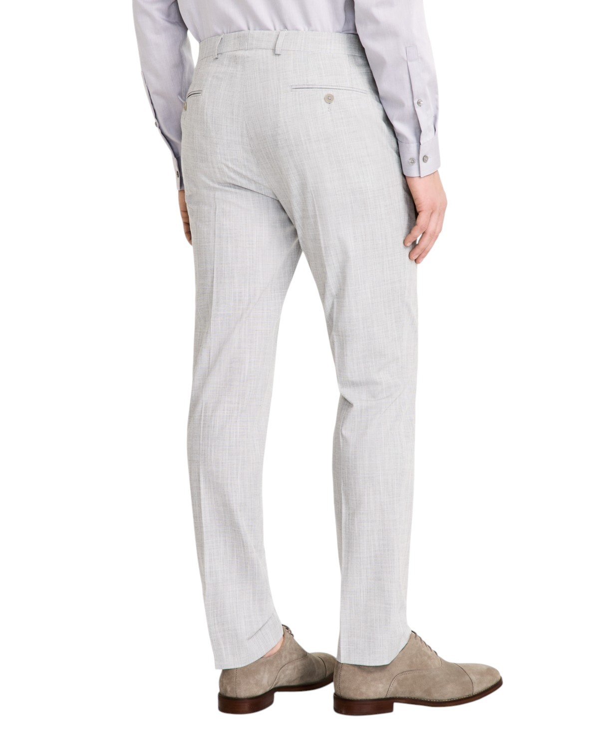 Calvin Klein Mens Slim fit Dress Pants 34 / 30 Light Gray Solid