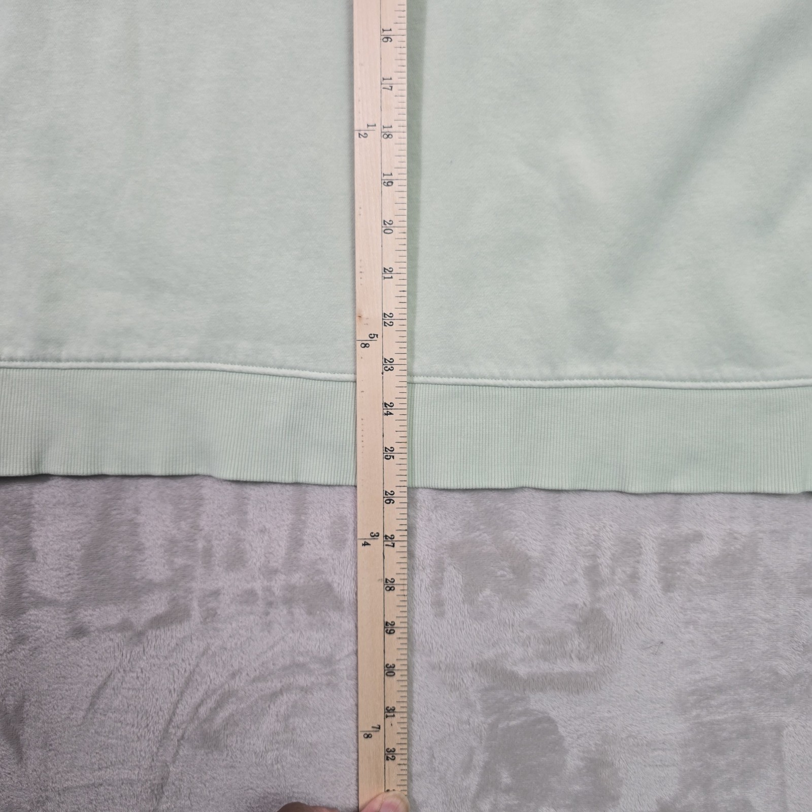 Lou & Grey Women’s L Mint Green Sweatshirt Organic Cotton Recycled Polyester Sof