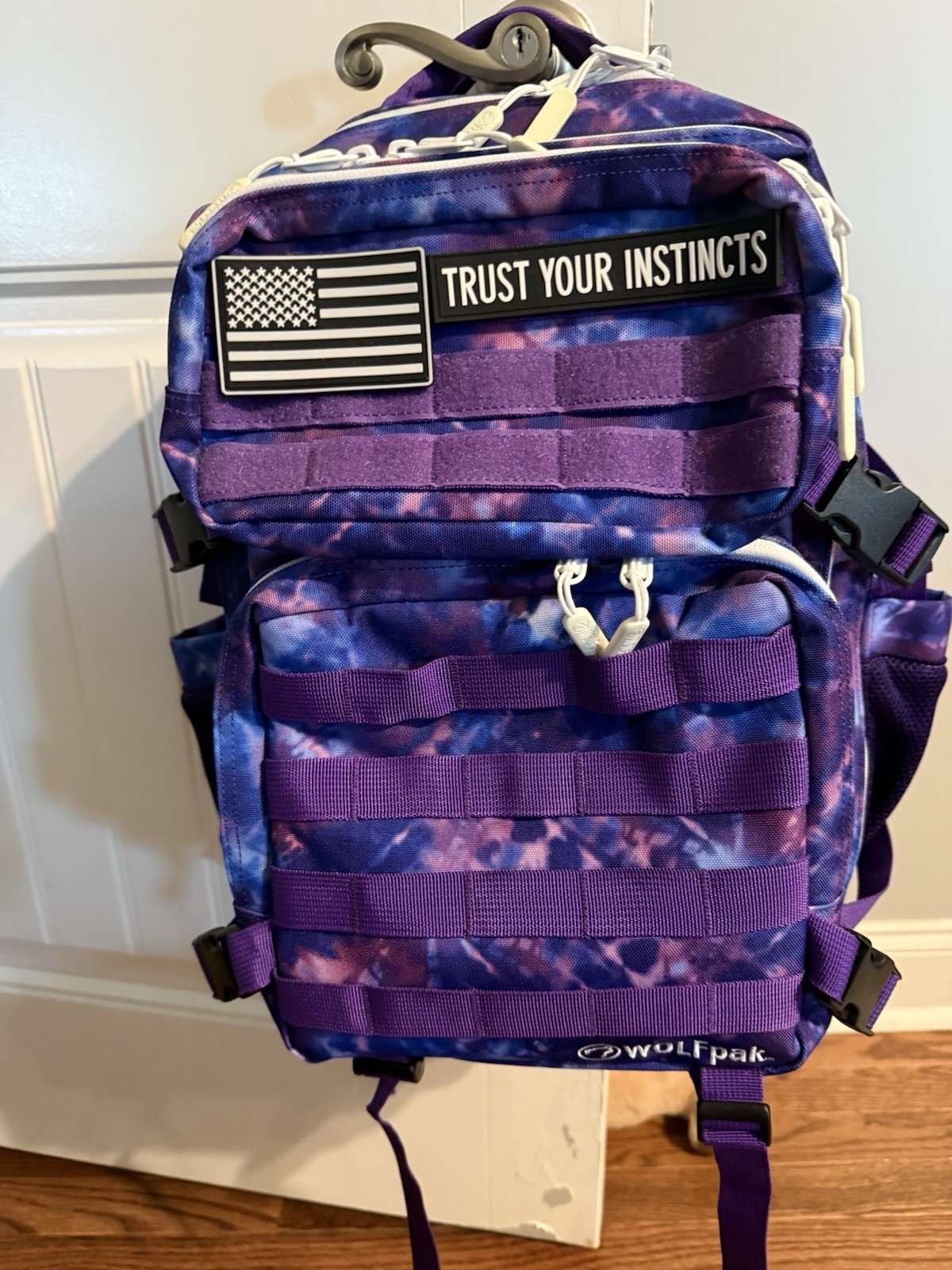 Wolfpack 35L Purple TyeDye Backpack W/ Shaker Cup