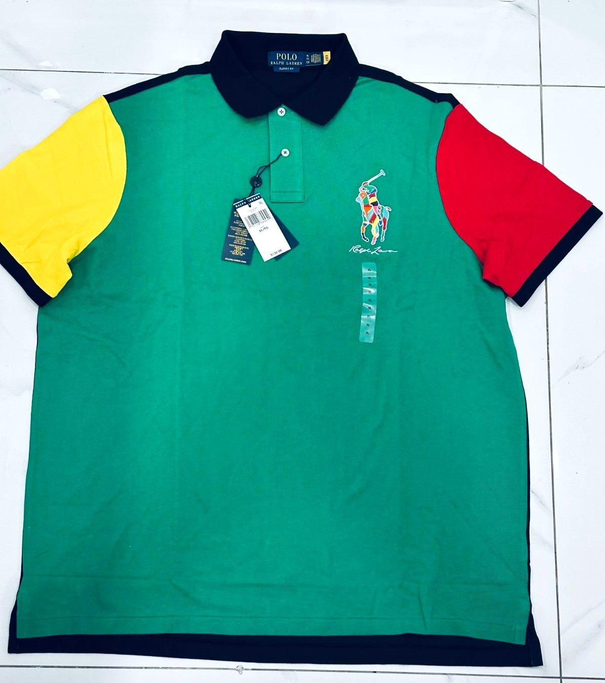 New Polo Ralph Lauren Mens Shirt Colorful Blocks Short Sleeves YOUR CHOICE L /XL