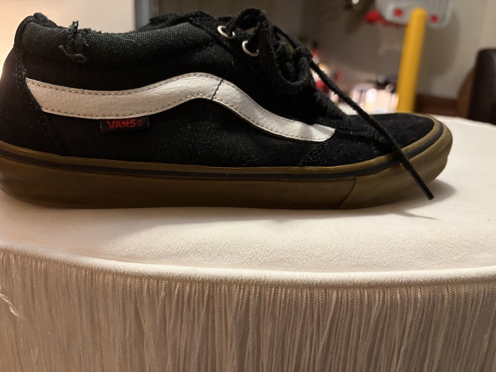 VANS TNT SG Pro Black/White/Gum Low Top Lace-Up Skate Athletic Sneakers Trujillo