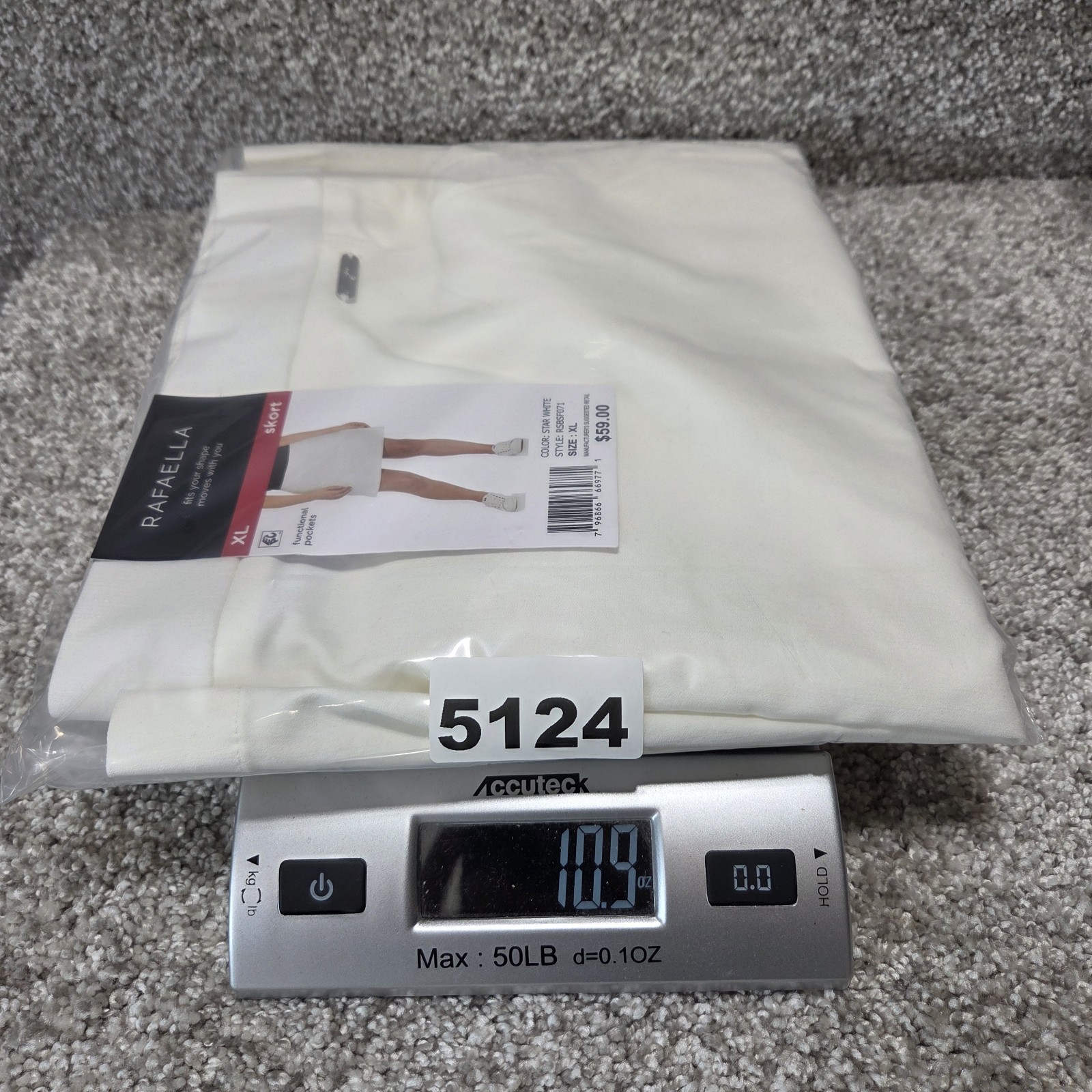 Rafaella Skort Womens XL White Golf Pull On Lined Stretch Pockets Athletic