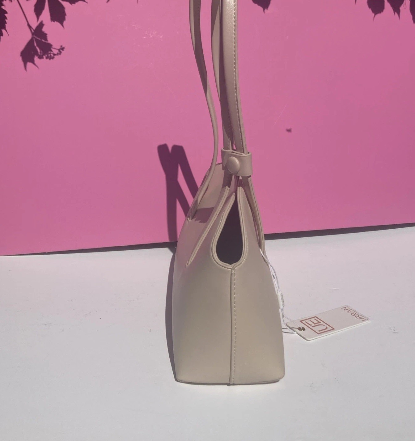 Urban Expressions NWT Stylish Oat Milk Vegan Leather Top Handle Shoulder Bag