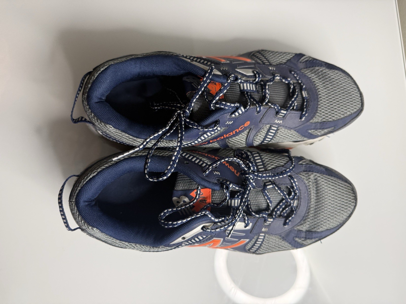 New Balance 410v4 MT410NOD4 Men’s Trail Running Shoes Blue Gray Orange Low Top