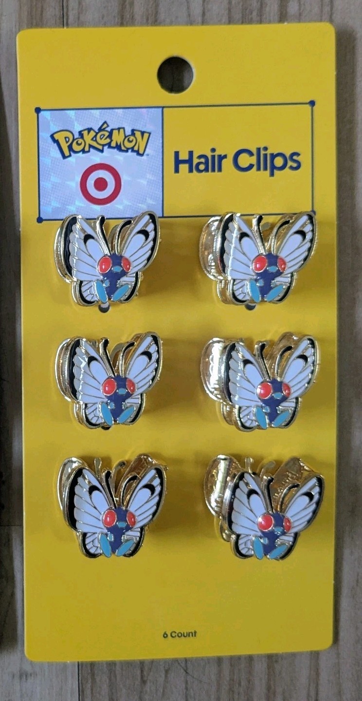 Pokemon Butterfree Hair Clips Set Of 6- Pokémon X Target 30th Collection Collab
