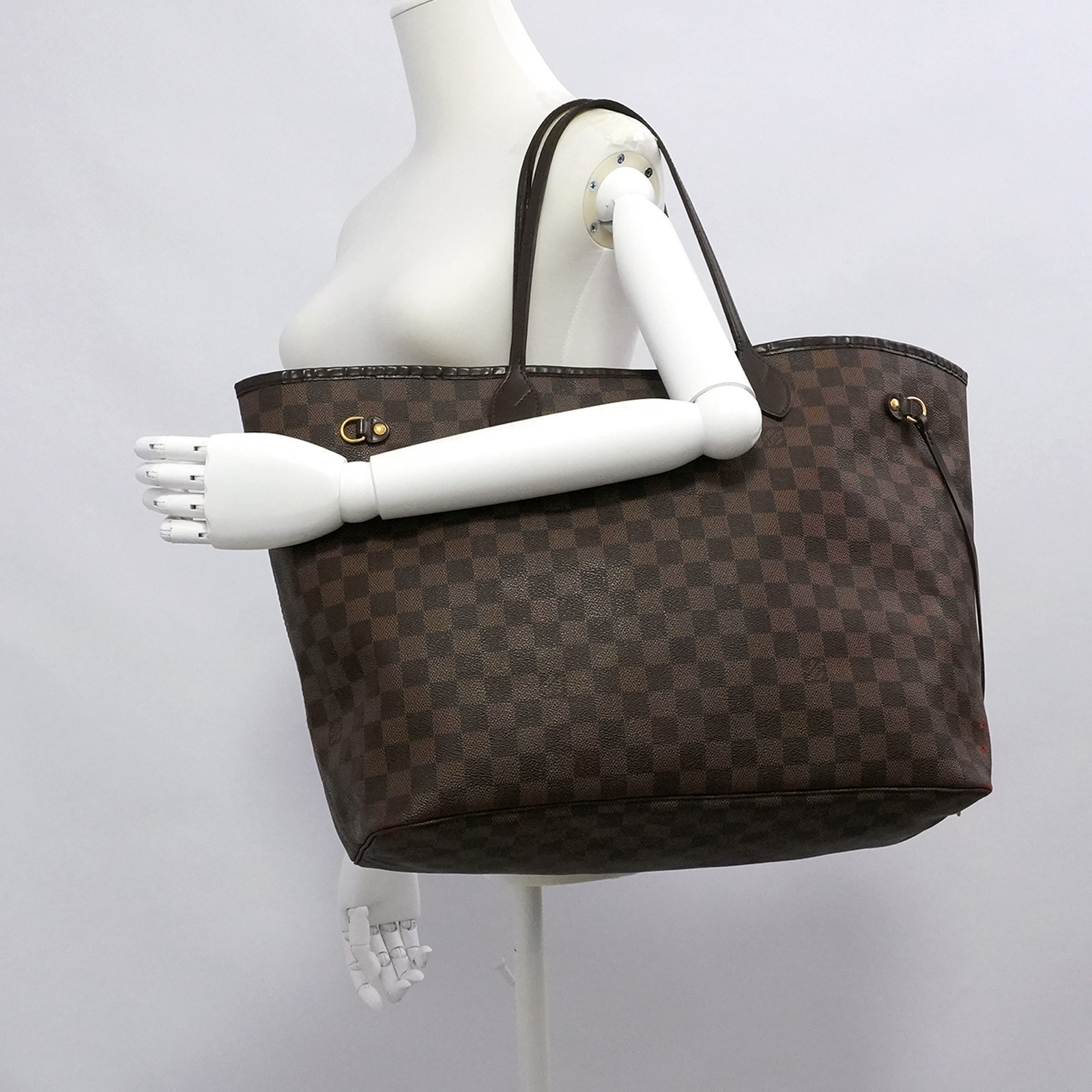 LOUIS VUITTON LV Damier Ebene Neverfull GM N51106 Tote Bag TJ0162 Auth #56818A