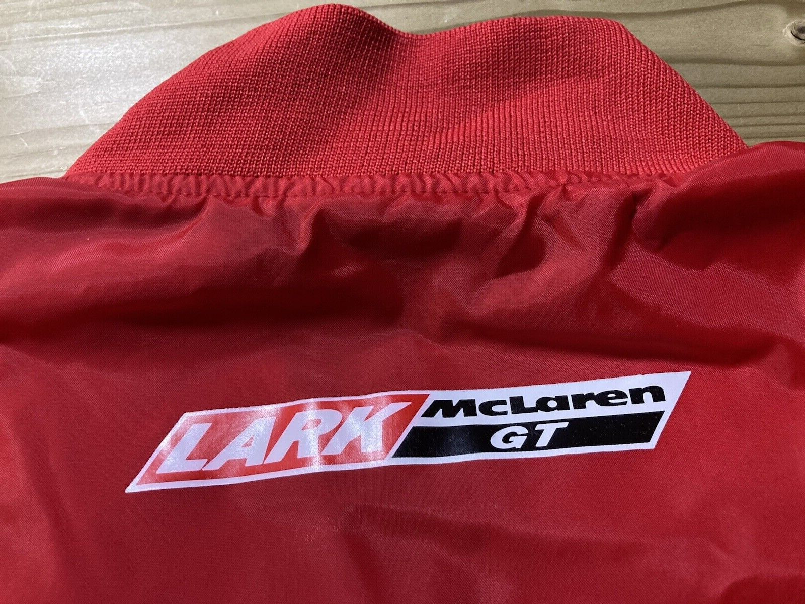McLaren GT Lark Novelty Nylon Jacket One Size Red Made In China Vintage 90’s
