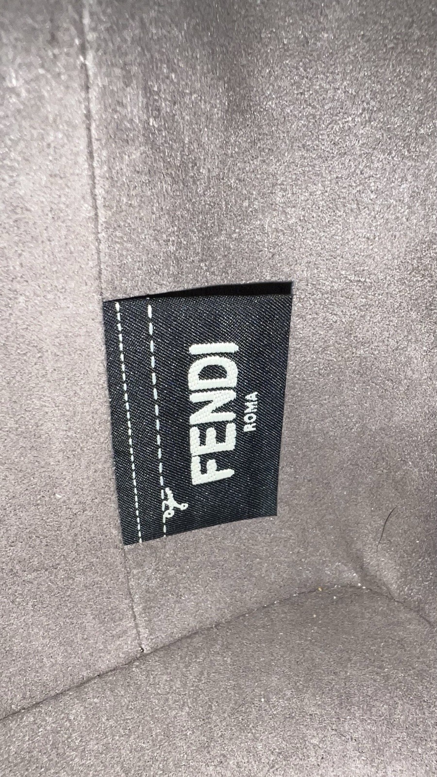 FENDI Mon Tresor Mini Bucket Drawstring Bag Brown/Black FF Logo, Dust Bag