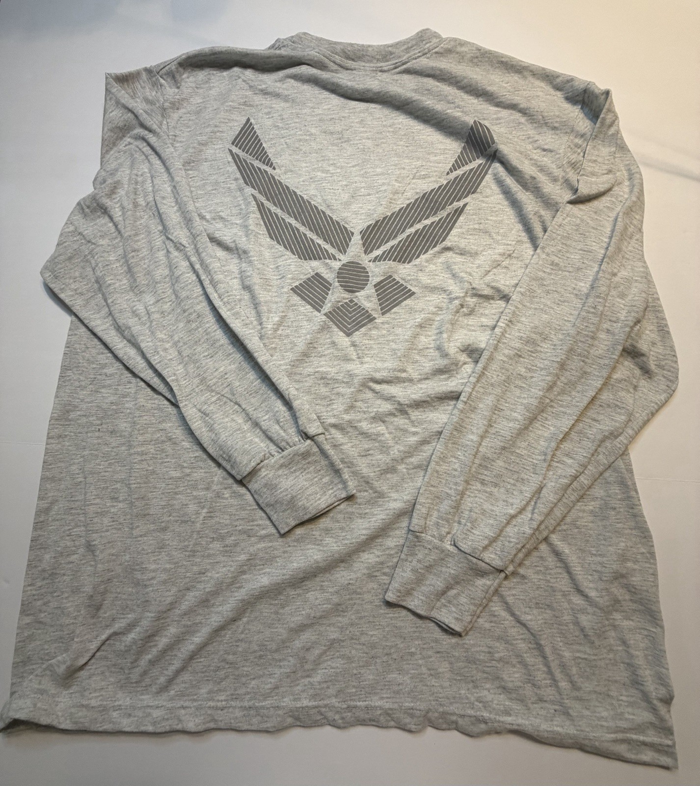Soffe USAF Physical Training Type 2 Long Sleeve Graphic Tee Gray Men’s L
