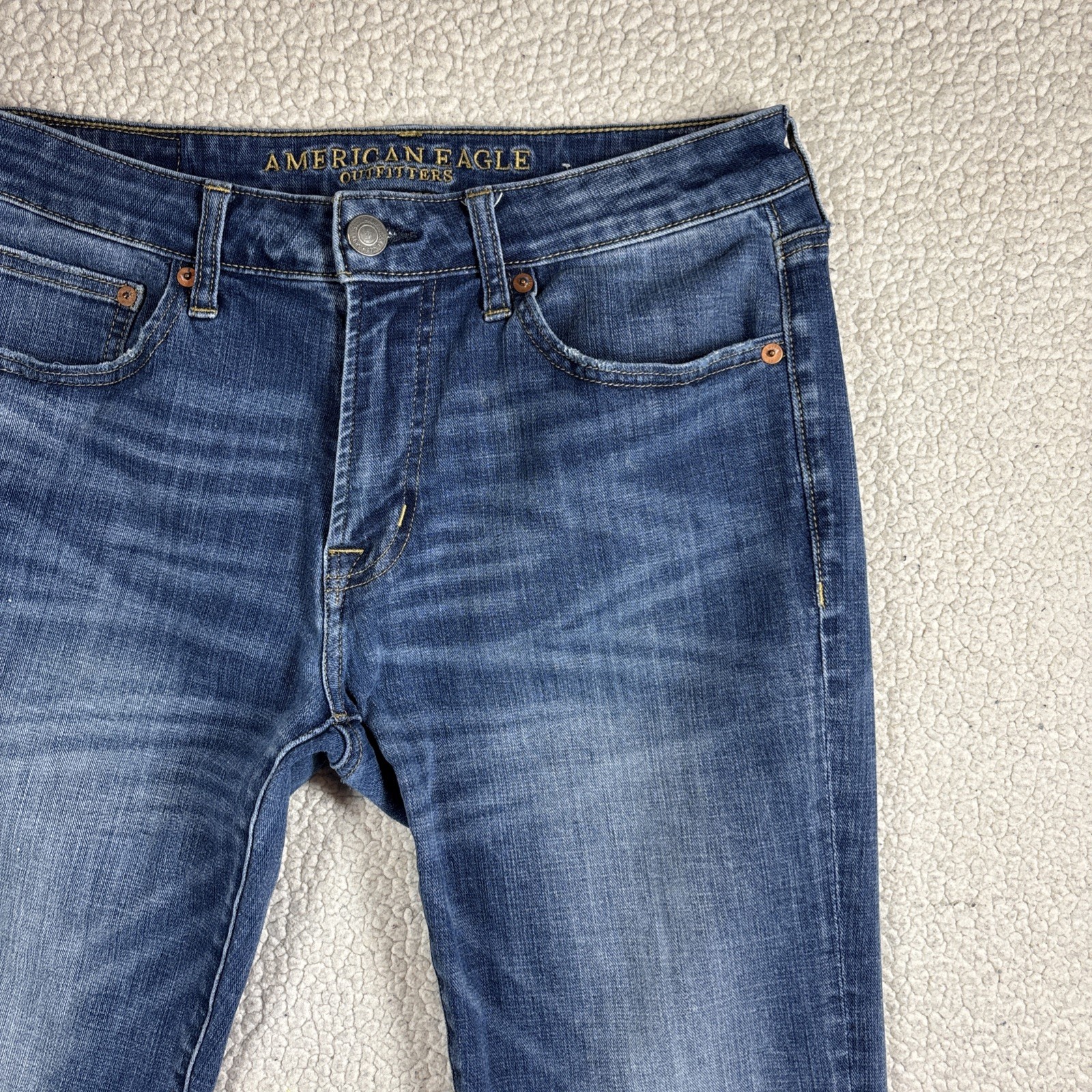 American Eagle Extreme Flex 4 Slim Straight Men Stretch 31 x 32 Dark Wash Jeans