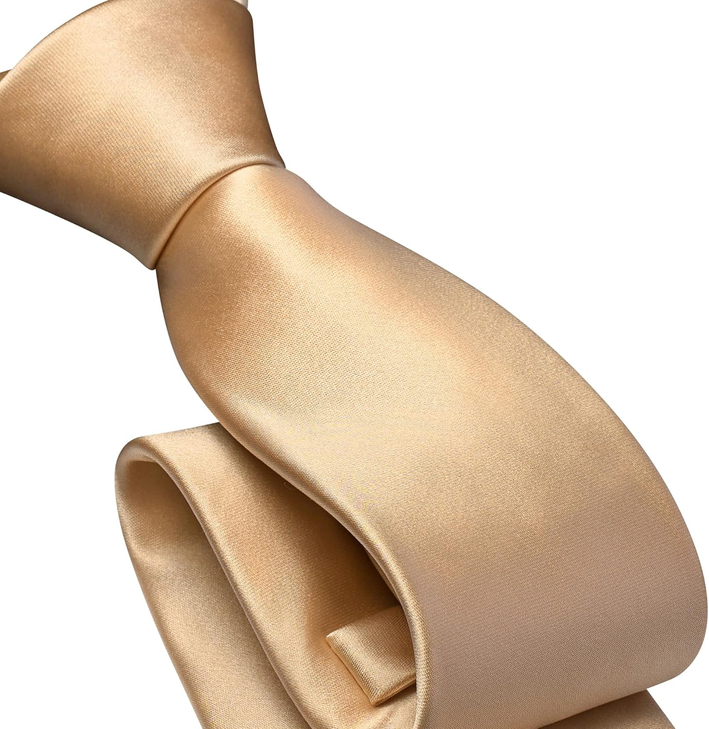 3.15″（8cm） Mens Solid Satin Tie Pre-tied Adjustable Zipper Necktie for Business
