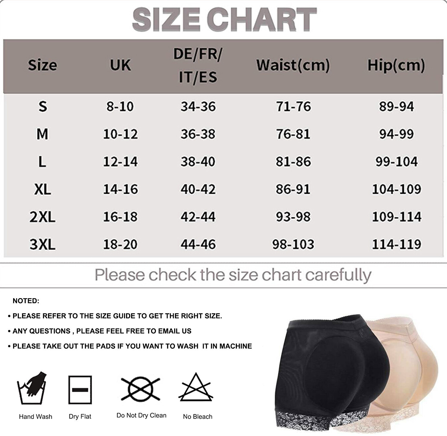 BUTT LIFTER HIP ENHANCER SHAPER GIRDLE GIRLSHORT UNDERWEAR PANTIES WITH PADDED