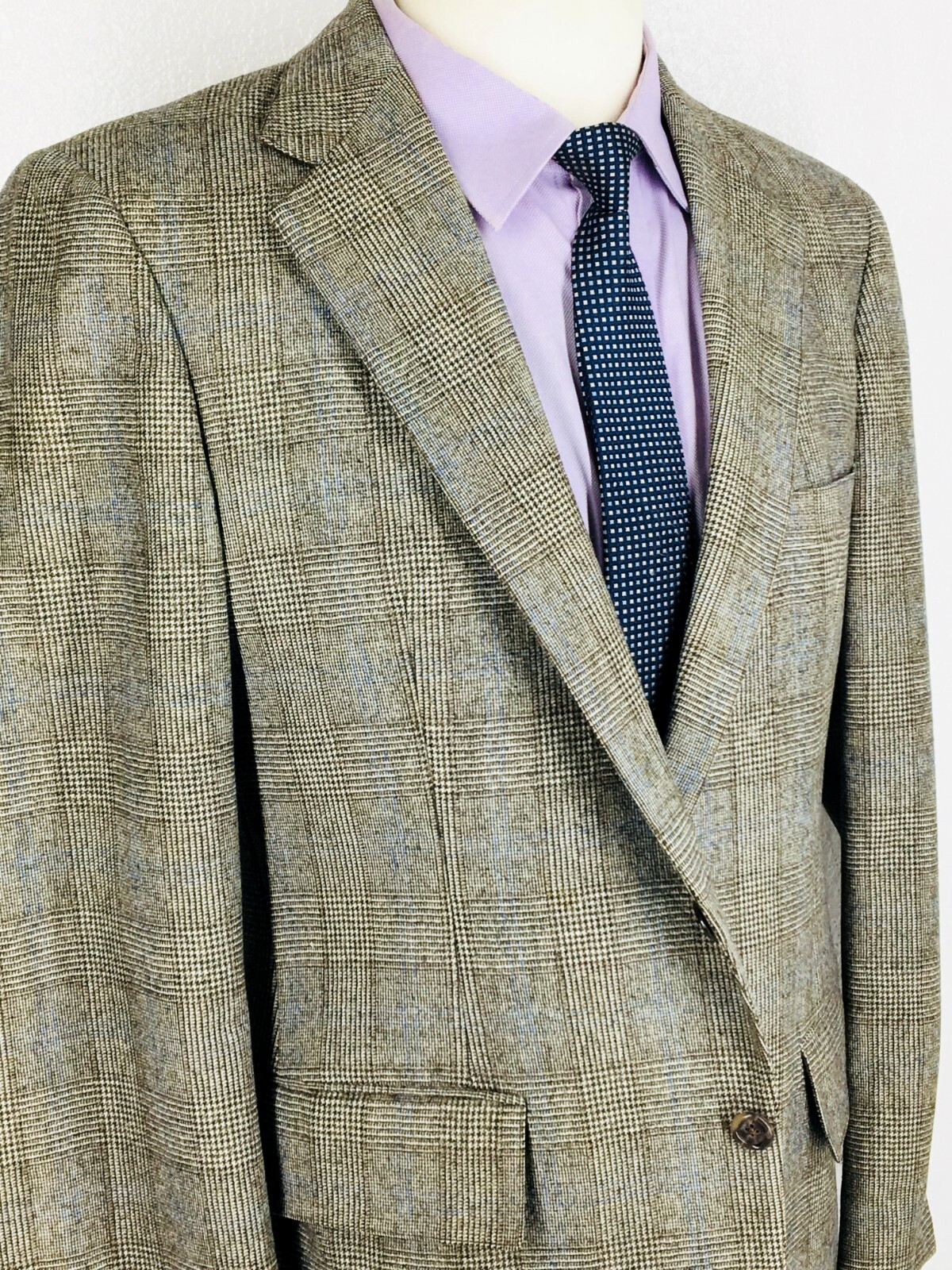 41R Deansgate USA 1960/70s Vintage Pure Flannel Wool 2 Button Blazer Sport Coat