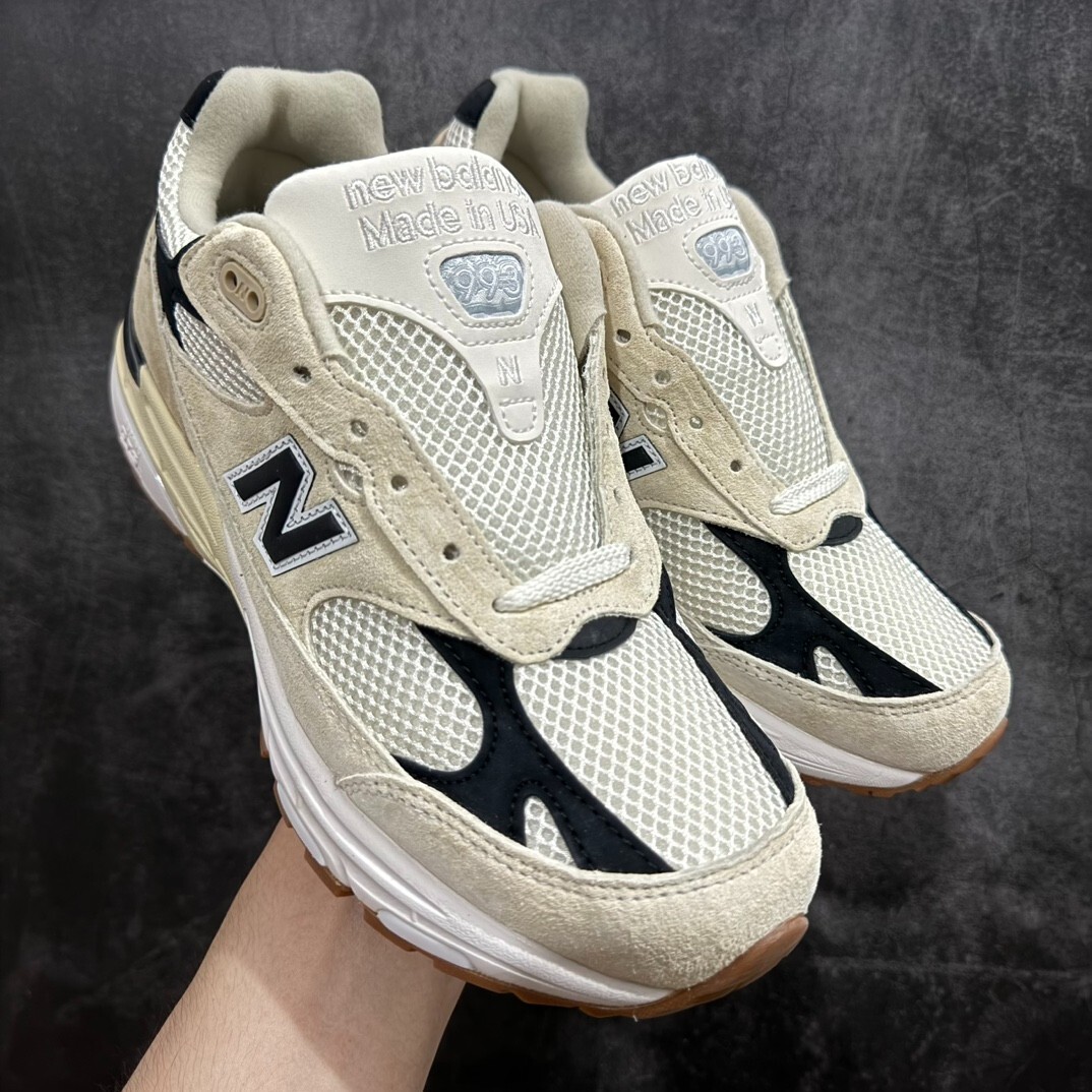 New Balance 993 Made in USA x Teddy Santis ‘Sea Salt Black’ Men Sneakers “Cream”