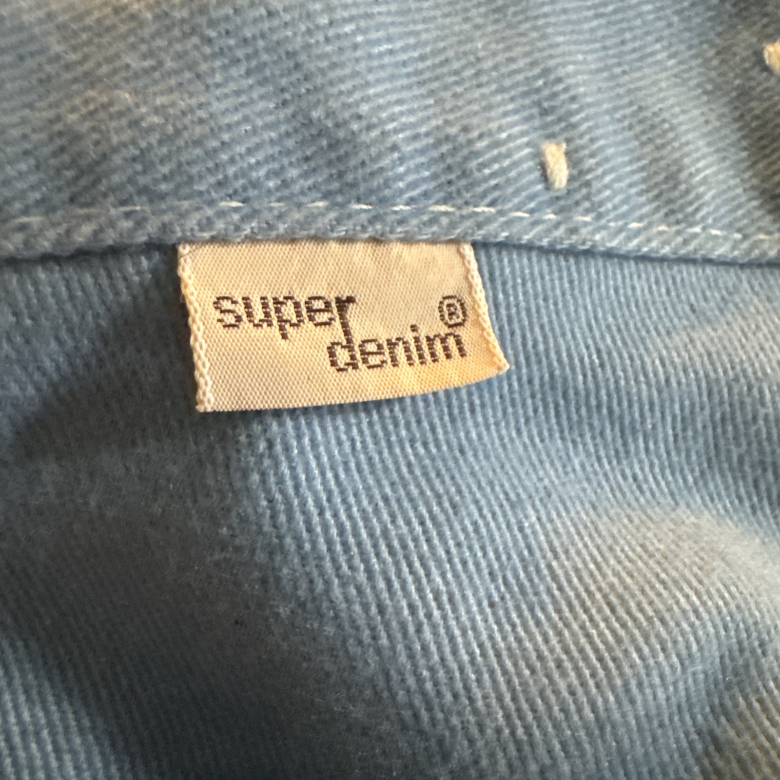 VTG 70’s GIRLS “ SUPER DENIM” BLUE COLORED JEANS JCPENNEYS SZ 12 Reg
