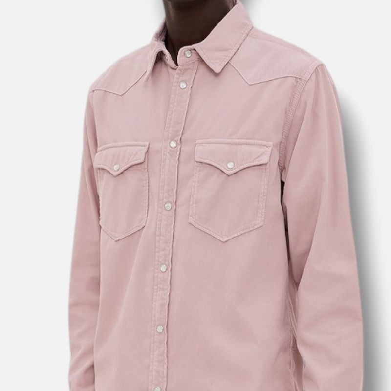 Isabel Marant Men’s Pink Vasco Corduroy Shirt Top Size M