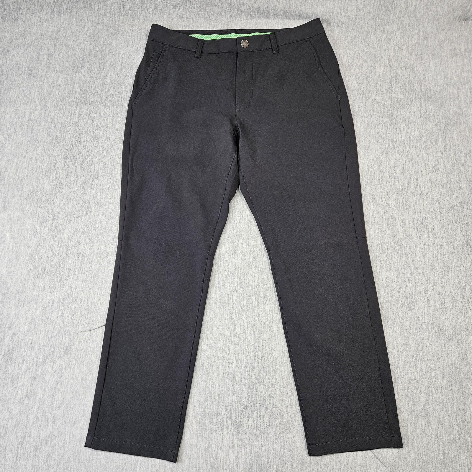 Bonobos Pants Mens 32×28 Black Chino Slim Golf Stretch Microfiber Vented