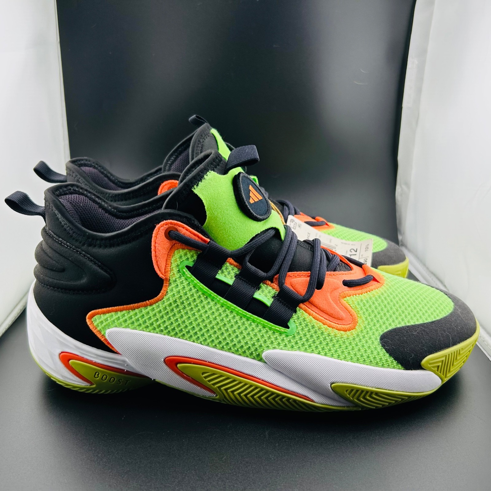 Adidas BYW Select Basketball Shoes Solar Green Impact Orange Core IG4948 Sz 11