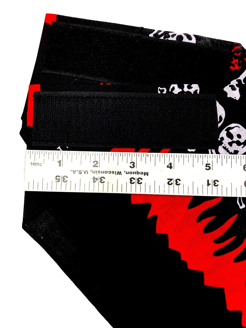 VELCRO®Brand ADJUSTABLE SKULL FLAME FACE BIKER MASK NECK COVER BANDANA HALLOWEEN
