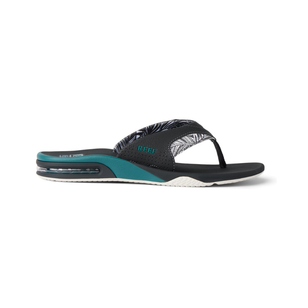 REEF Men’s Fanning Bottle Opener Water-Friendly Flip-Flops – Grey/Palm/Spruce