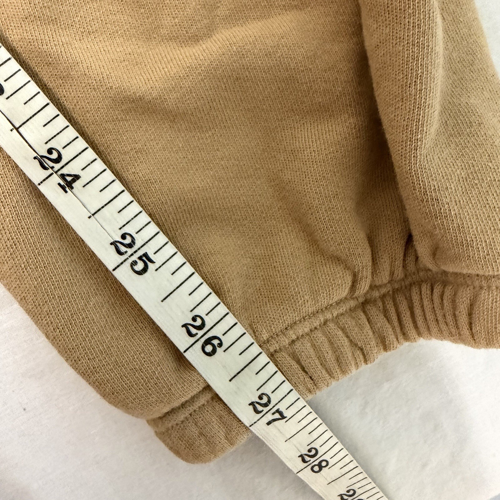 Perfect White Tee Unisex Beige Jogger Sweatpants Cotton Size XS
