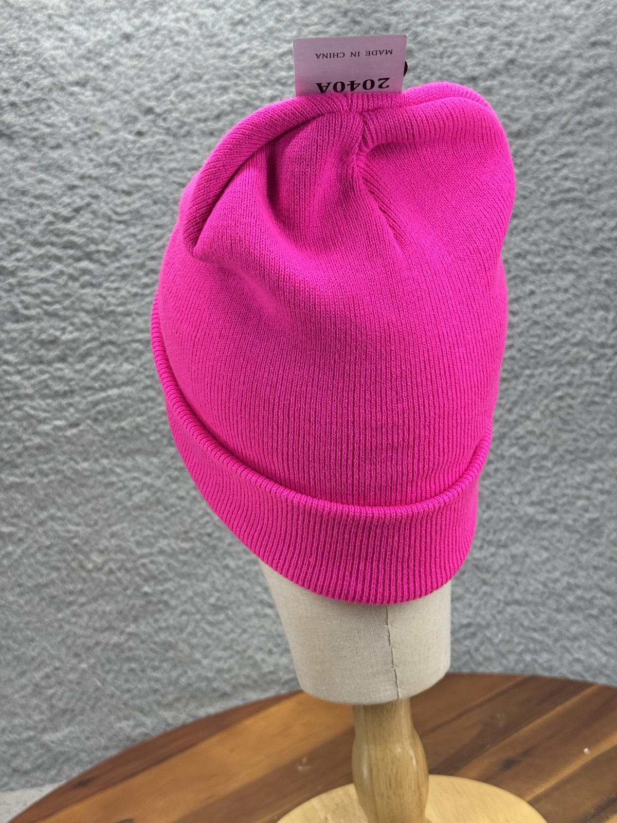 Gelante Beanie Knit Hat Cuffed Winter Skull Cap Warm Acrylic One Size Pink