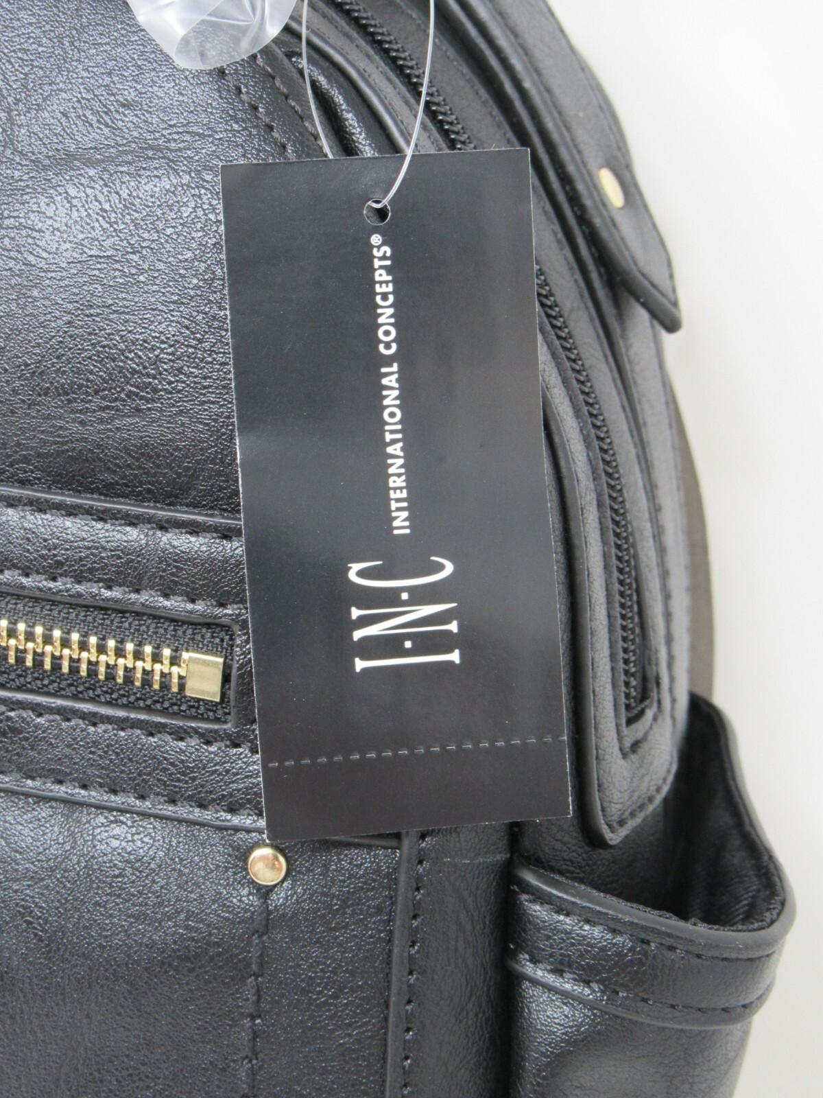 NEW w/ TAGS INC Riverton Backpack / Purse / Bag BLACK fits an iPad NWT