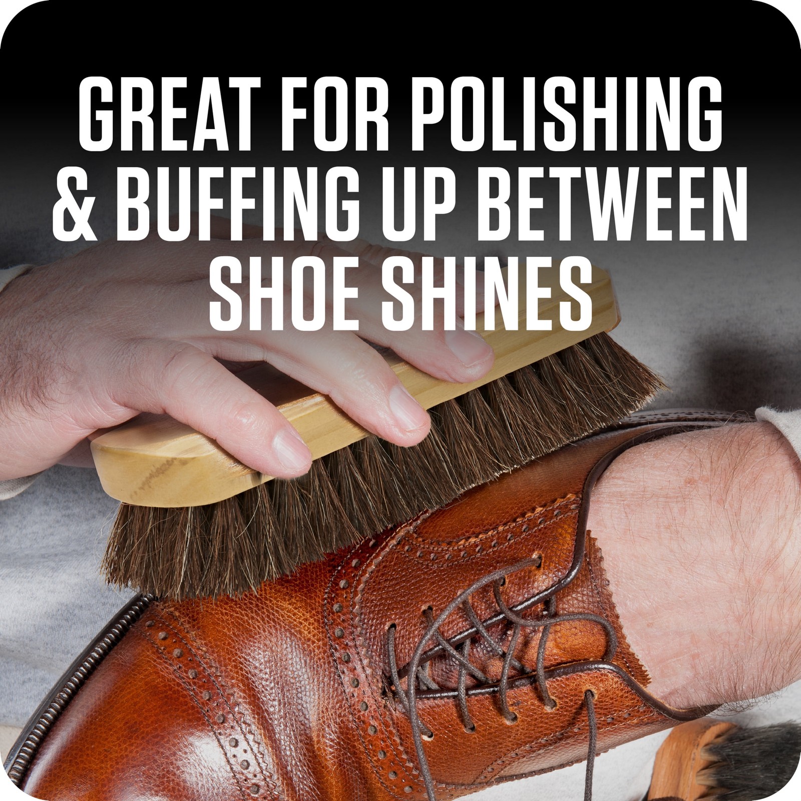 Professional Grade Shine Brush for Premium Leather Shoes Care and Polishing