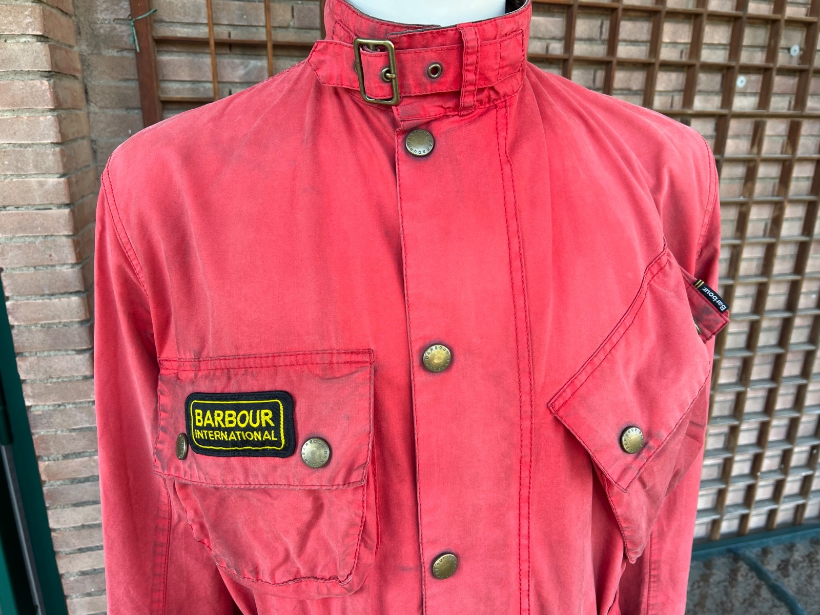 BARBOUR INTERNATIONAL Steve McQueen Collection Limited Waxed Cotton Red L