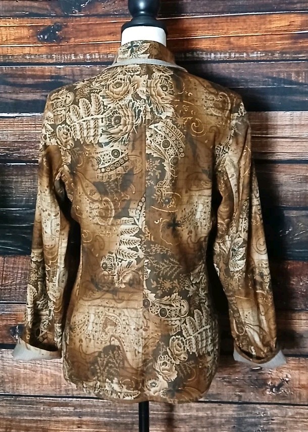 Harve Benard Vintage Blazer Jacket Size 6 Reversible Full Zip
