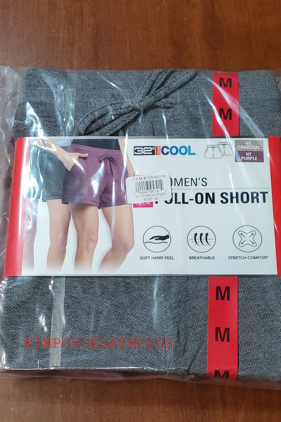 32 Degrees COOL Set Of 2 Women’s Short Charcoal / Purple/ Black Please Choose