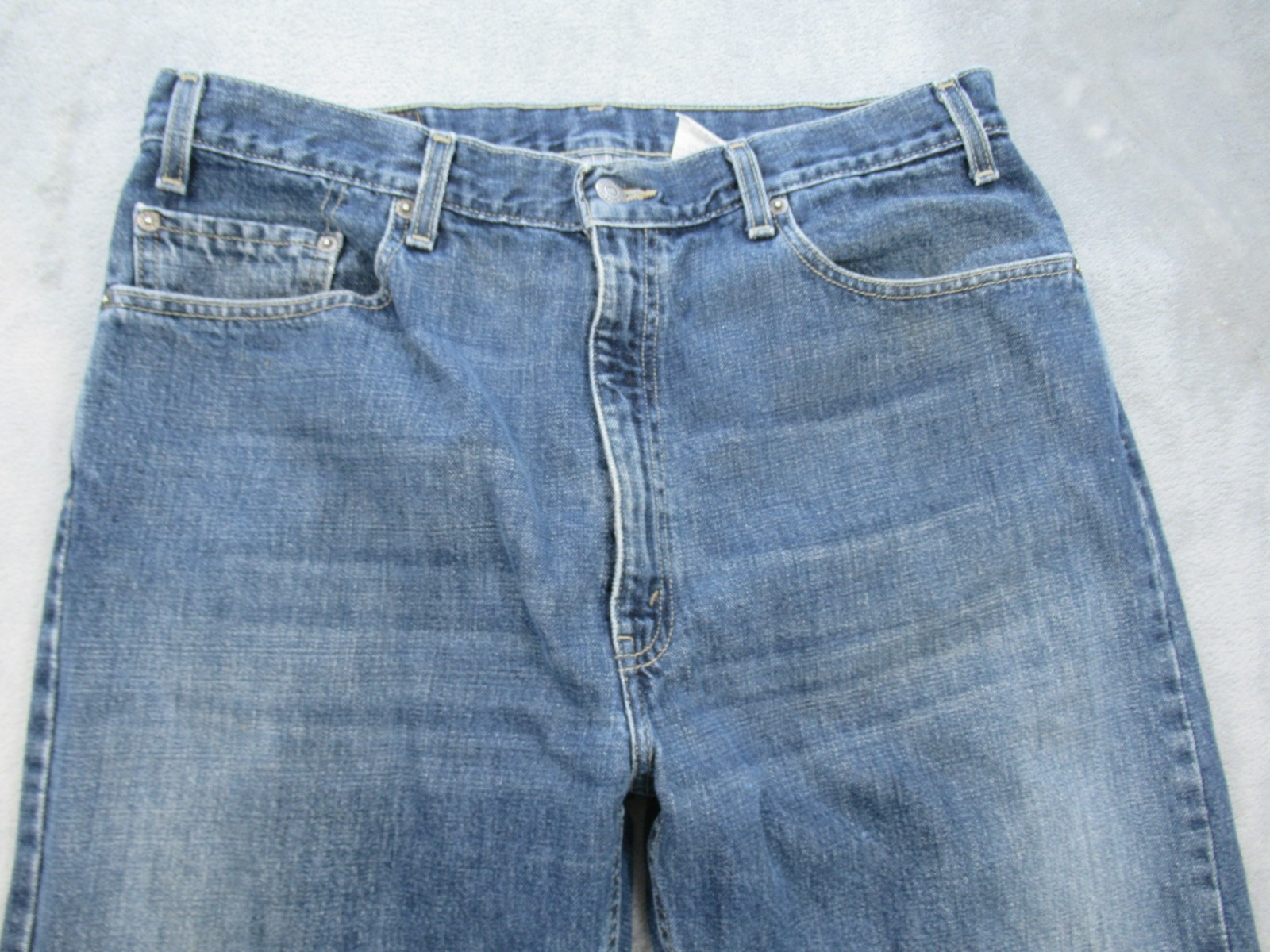 Vtg Levis 505 Jeans Mens 38×32 (Fits 34×31) Straight Leg Blue Fly Zipper