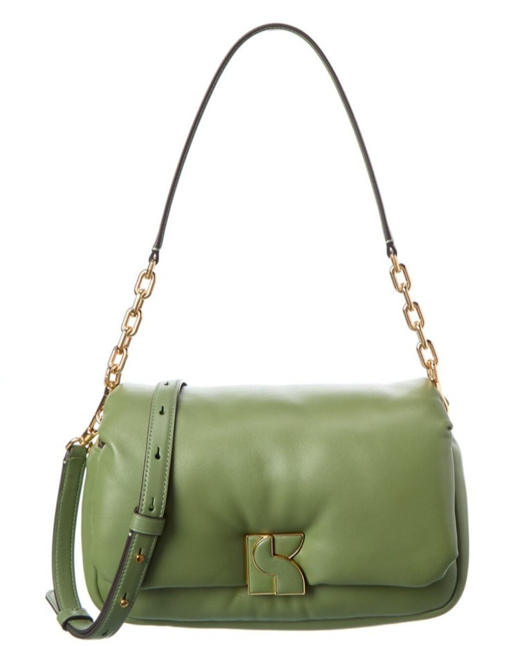 kate spade- Dakota- Puffy Leather Convertible Crossbody- Cedar Stand- NWT- $448