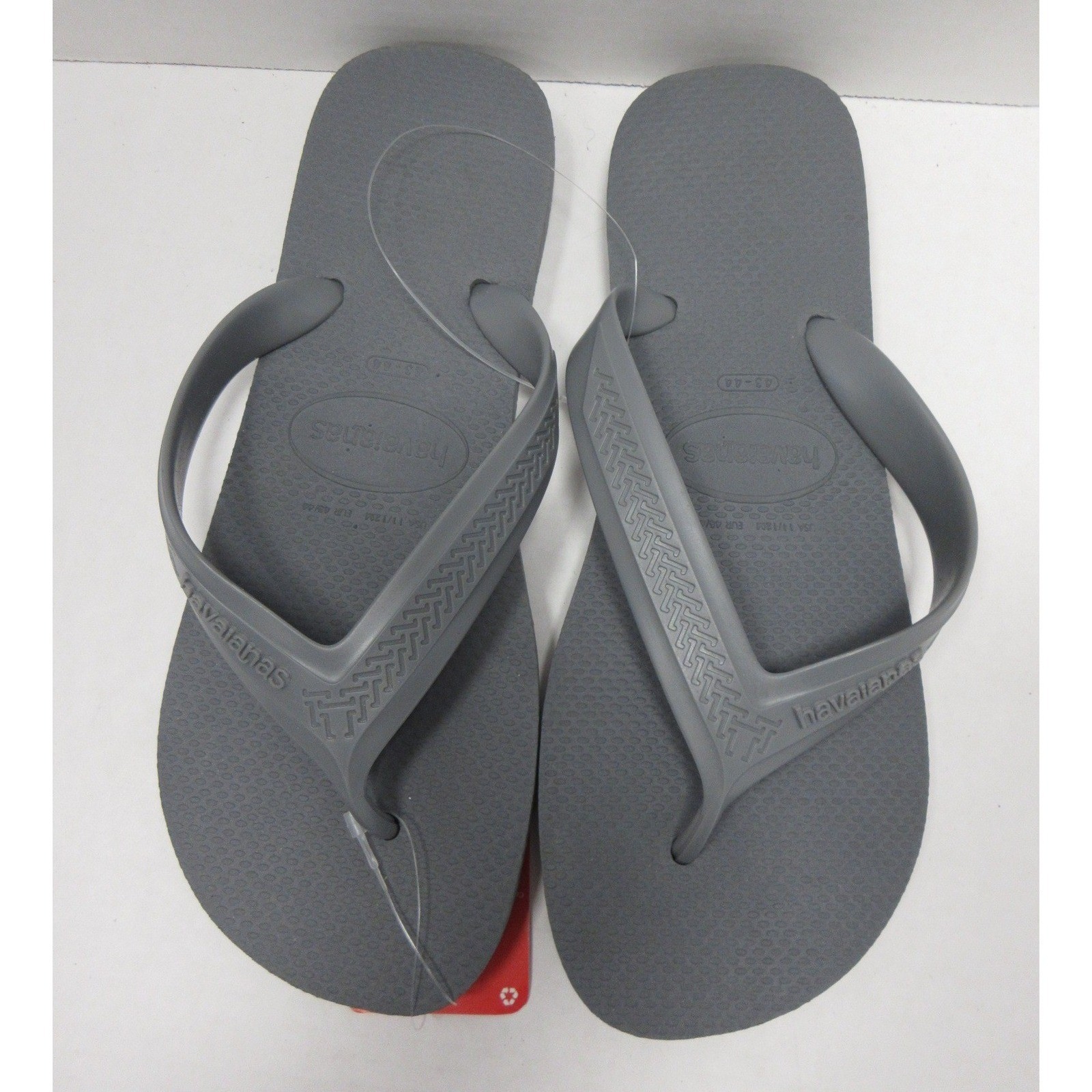 Havaianas Sandals Men 11 12 M Gray Flip Flops Rubber Casual Beach Summer NEW