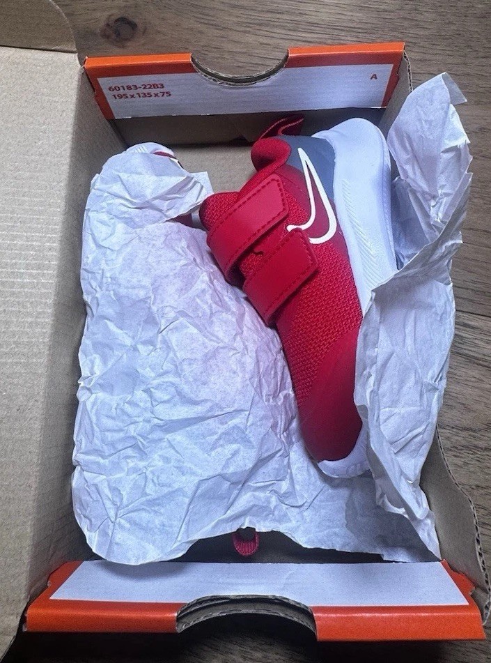 Nike Star Runner 3 TDV Baby Toddler Shoes University Red Grey Size 5c DA2778-607