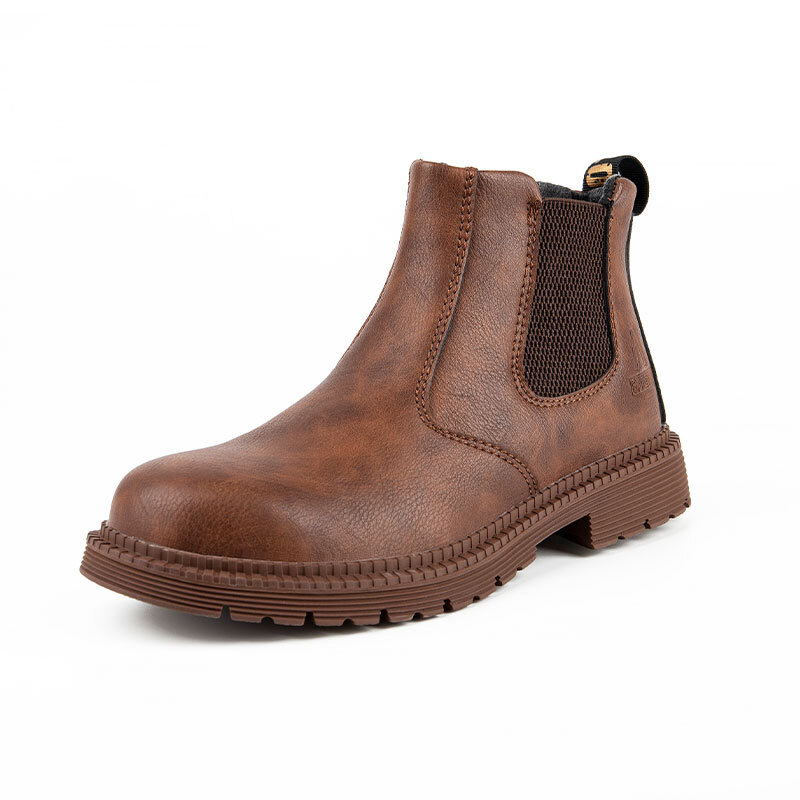 Waterproof Work Boots for Men Slip-on Steel Toe Safety Shoes Sneakers Anti-slip